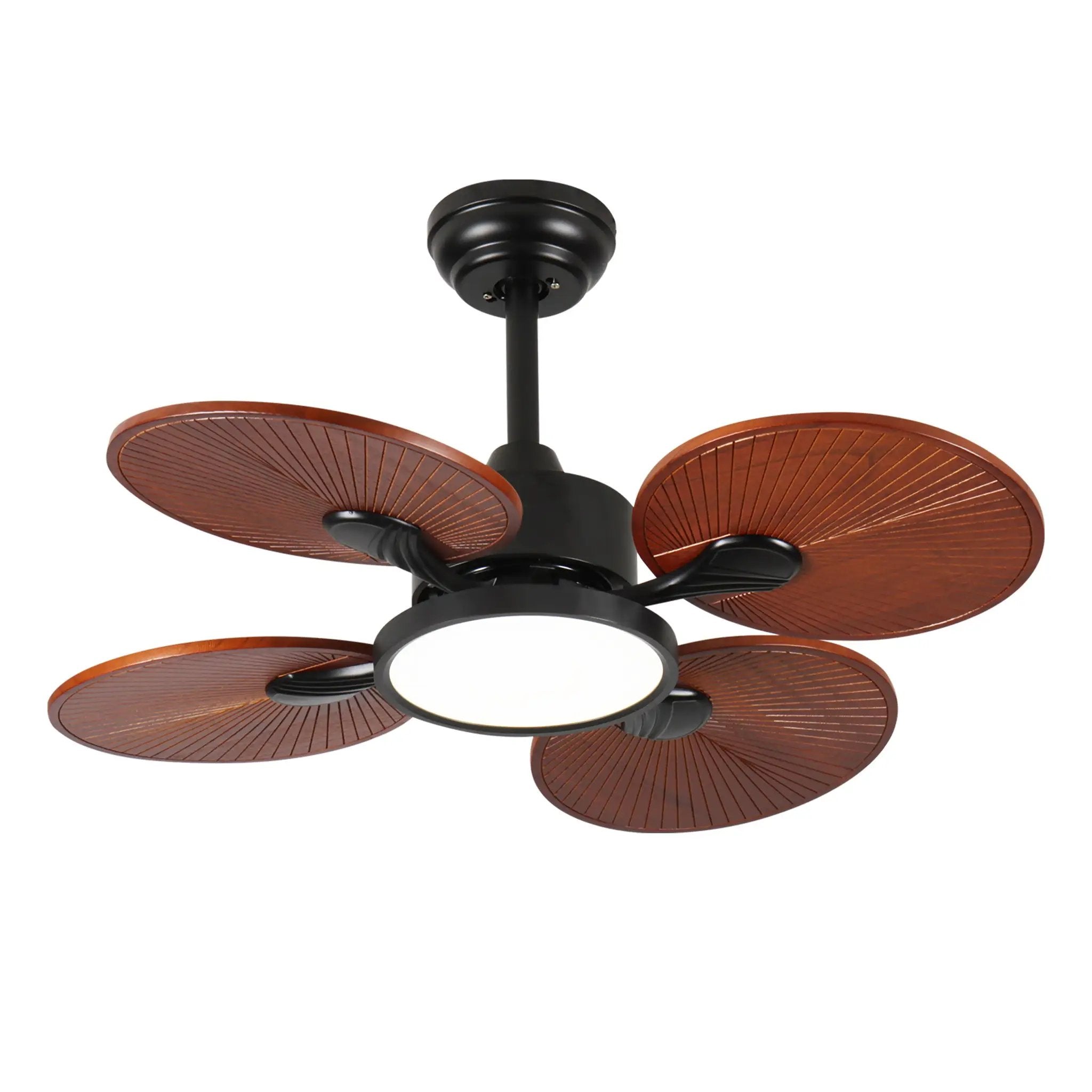 33-Inch Ceiling Fan with Light and 5 Solid Wood Blades by HouseOfZazla