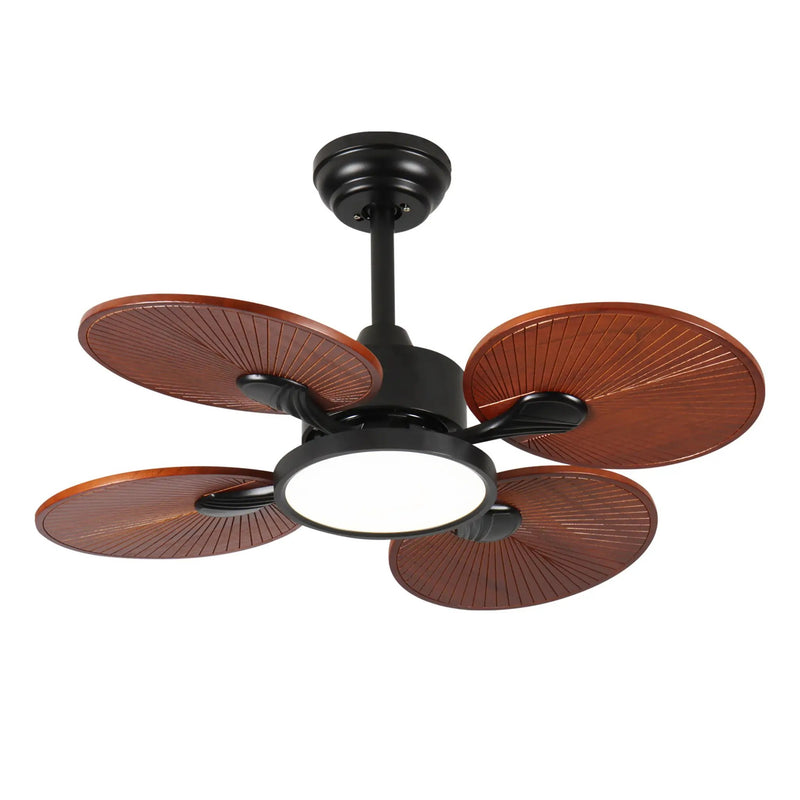 33-Inch Ceiling Fan with Light and 5 Solid Wood Blades by HouseOfZazla