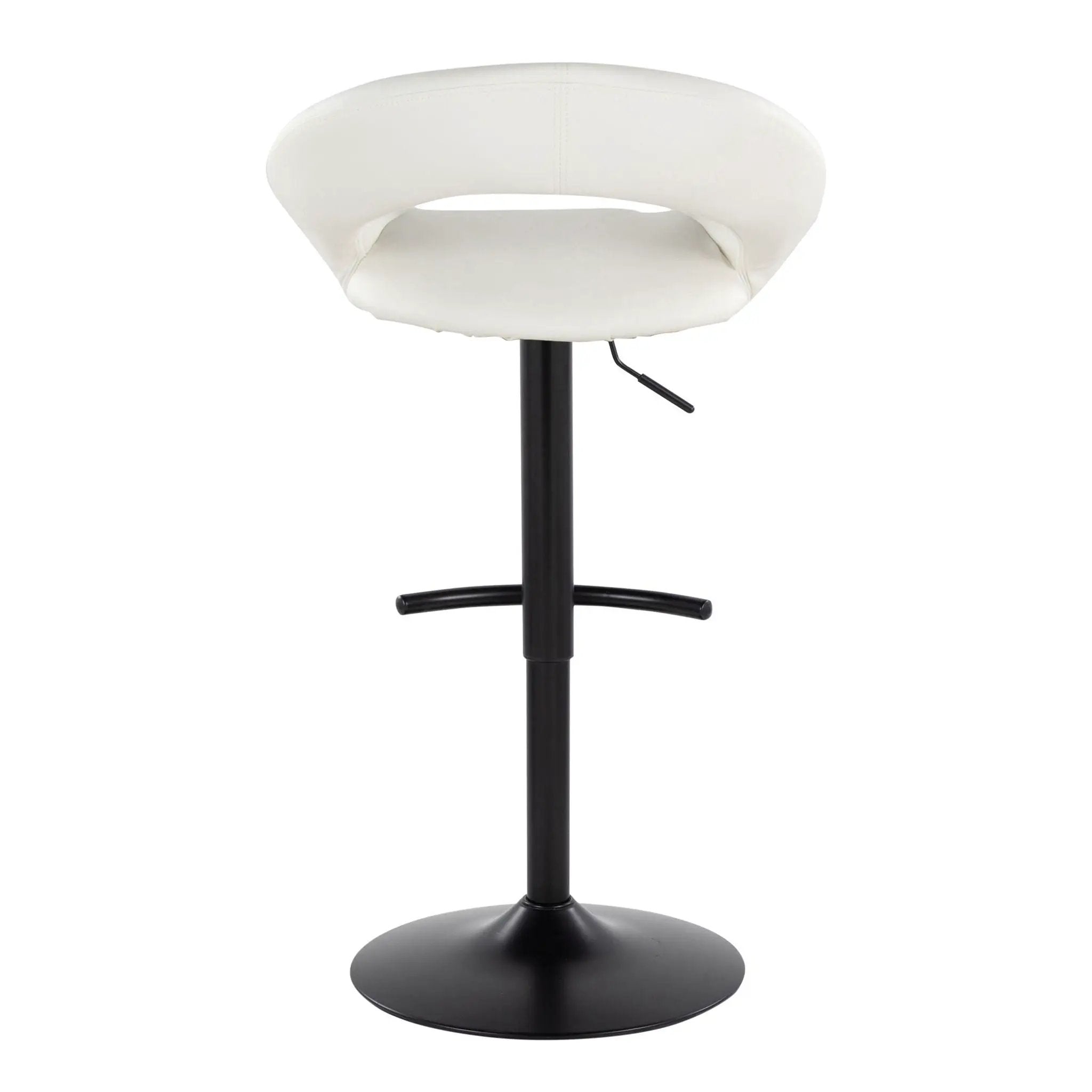 Posh - Contemporary Adjustable Barstool With Swivel & Rounded T Footrest (Set of 2) by Unique Piece Furniture