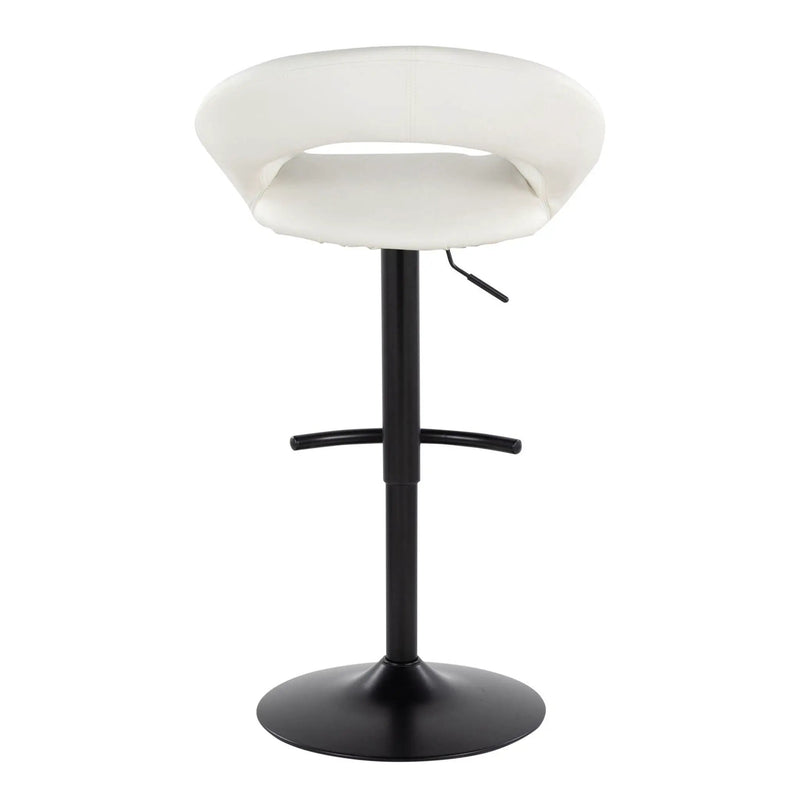 Posh - Contemporary Adjustable Barstool With Swivel & Rounded T Footrest (Set of 2) by HouseOfZazla