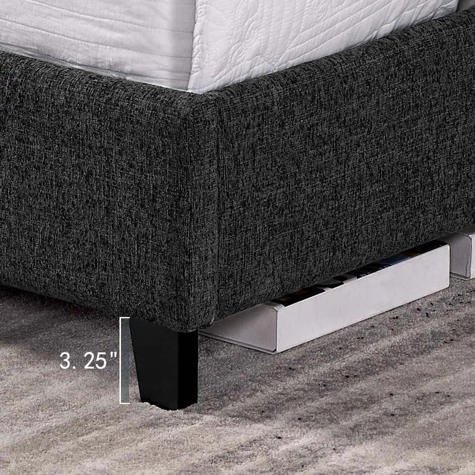 Platform Bed & Upholstered Headboard by HouseOfZazla