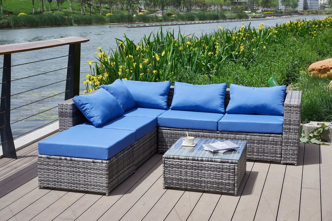 Patio Sofa With Cushions by HouseOfZazla