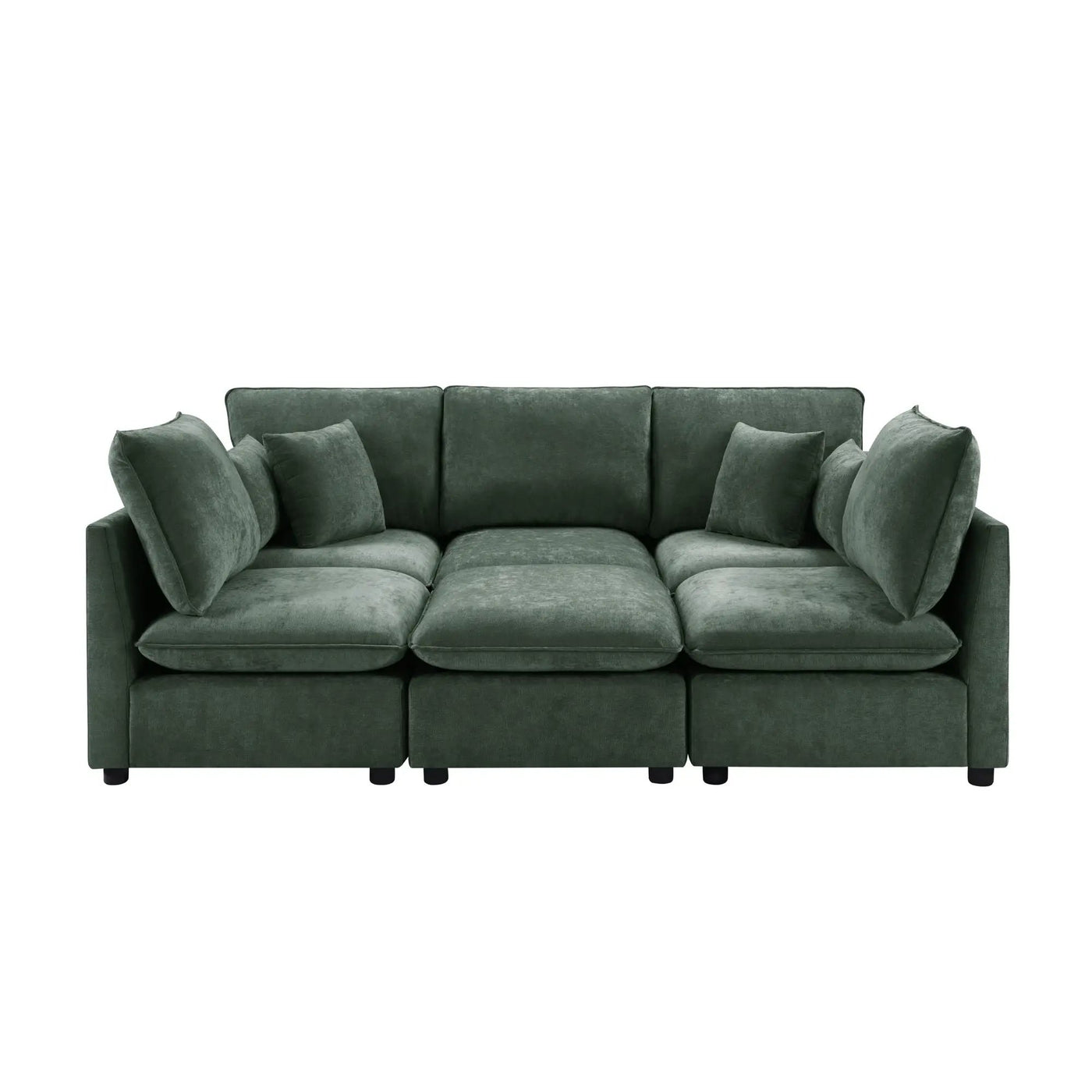 Modern Sectional Sofa U-Shaped With Movable Ottoman Storage Armrests And USB Ports by HouseOfZazla