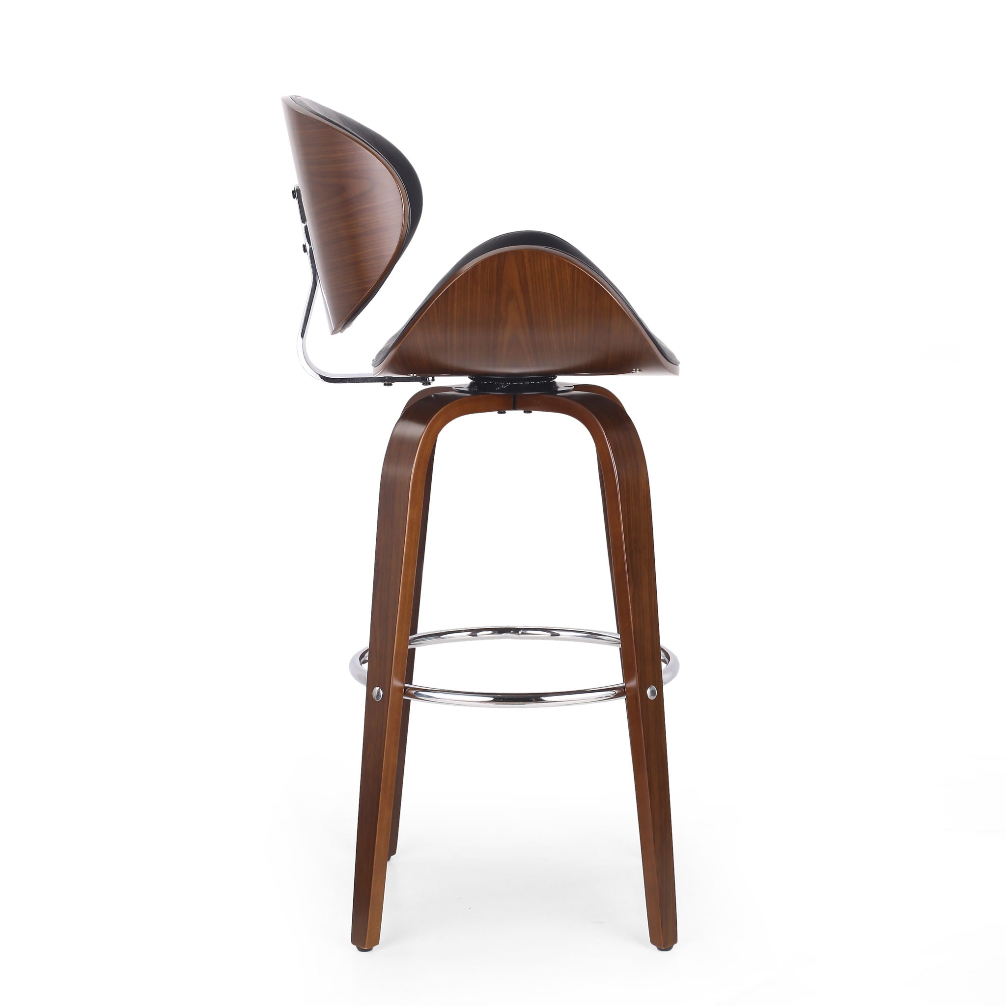 Lumos Mid Century Modern Upholstered Swivel Barstool by HouseOfZazla