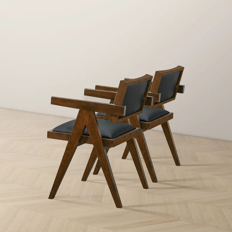 Athena - Dining Chair (Set of 2) - Black / Brown by Unique Piece Furniture