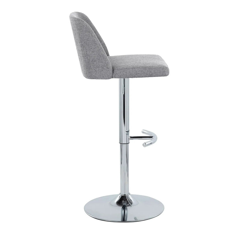 Toriano - Contemporary Adjustable Barstool With Swivel & Rounded T Footrest (Set of 2) by Unique Piece Furniture