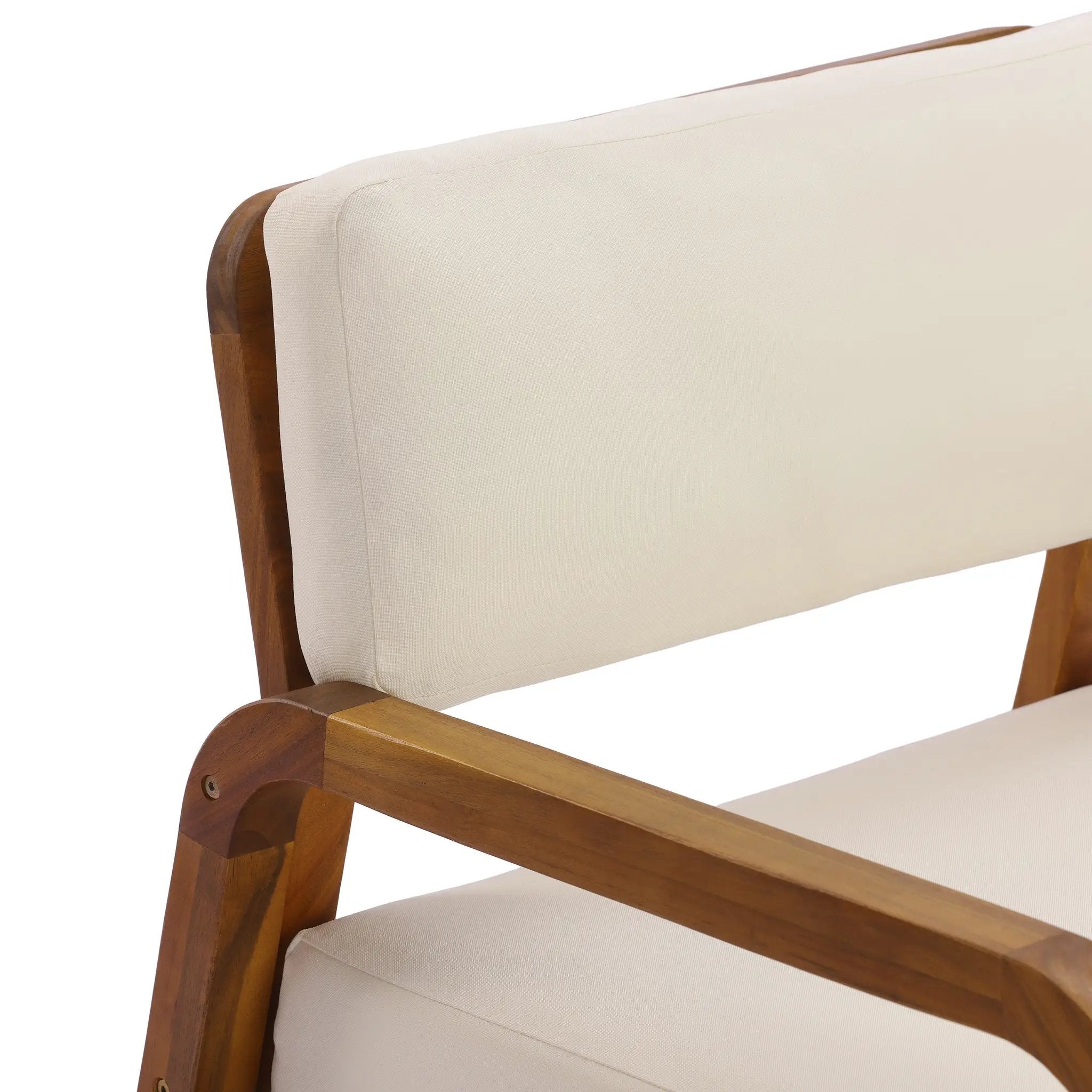Outdoor Acacia Wood Armchair with Weather-Resistant Cushions by HouseOfZazla