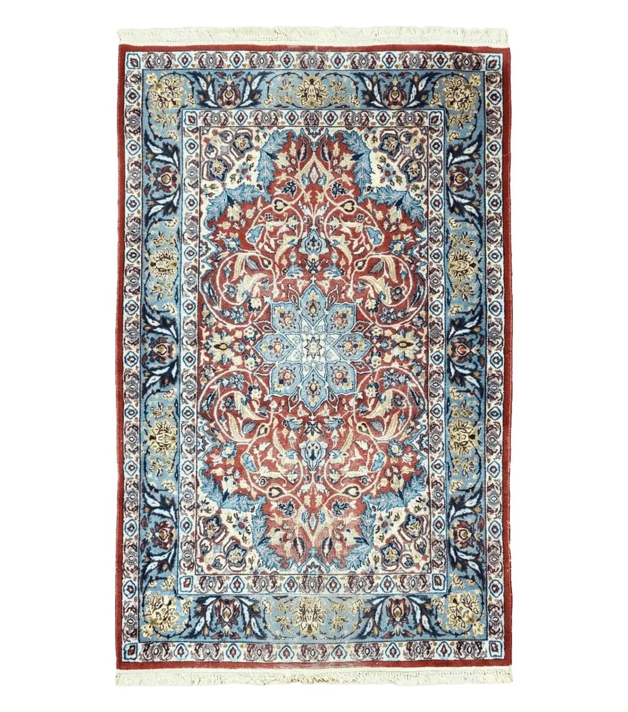 3' 5" X 5' 8" Vintage Handmade Turkish Wool Rug Carpet Vegetable Dyes Nice Red by Jewel Rugs