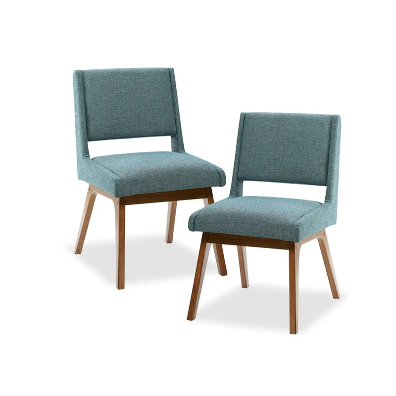 Dining Chair With Upholstered Seat And Back (Set of 2) - Blue by HouseOfZazla