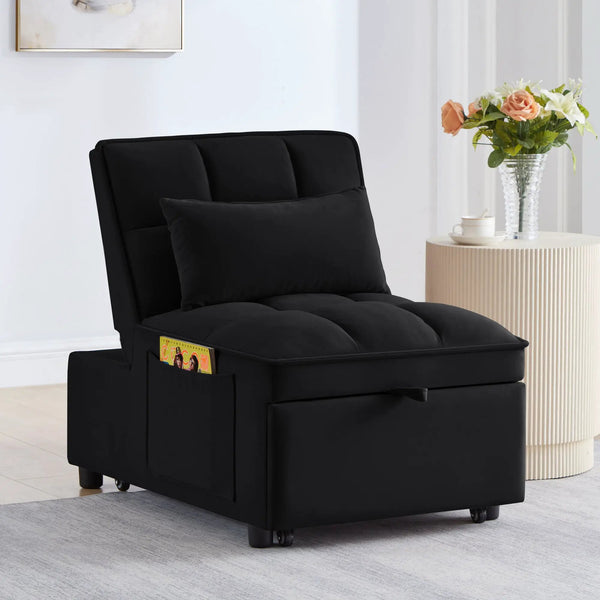 4 in1 Multi-Function Single Sofa Bed with Storage Pockets, photo 2 of 10