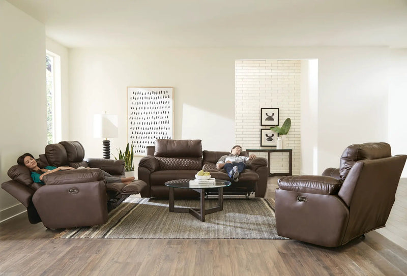 Sorrento - Power Lay Flat Recliner - Kola by Unique Piece Furniture