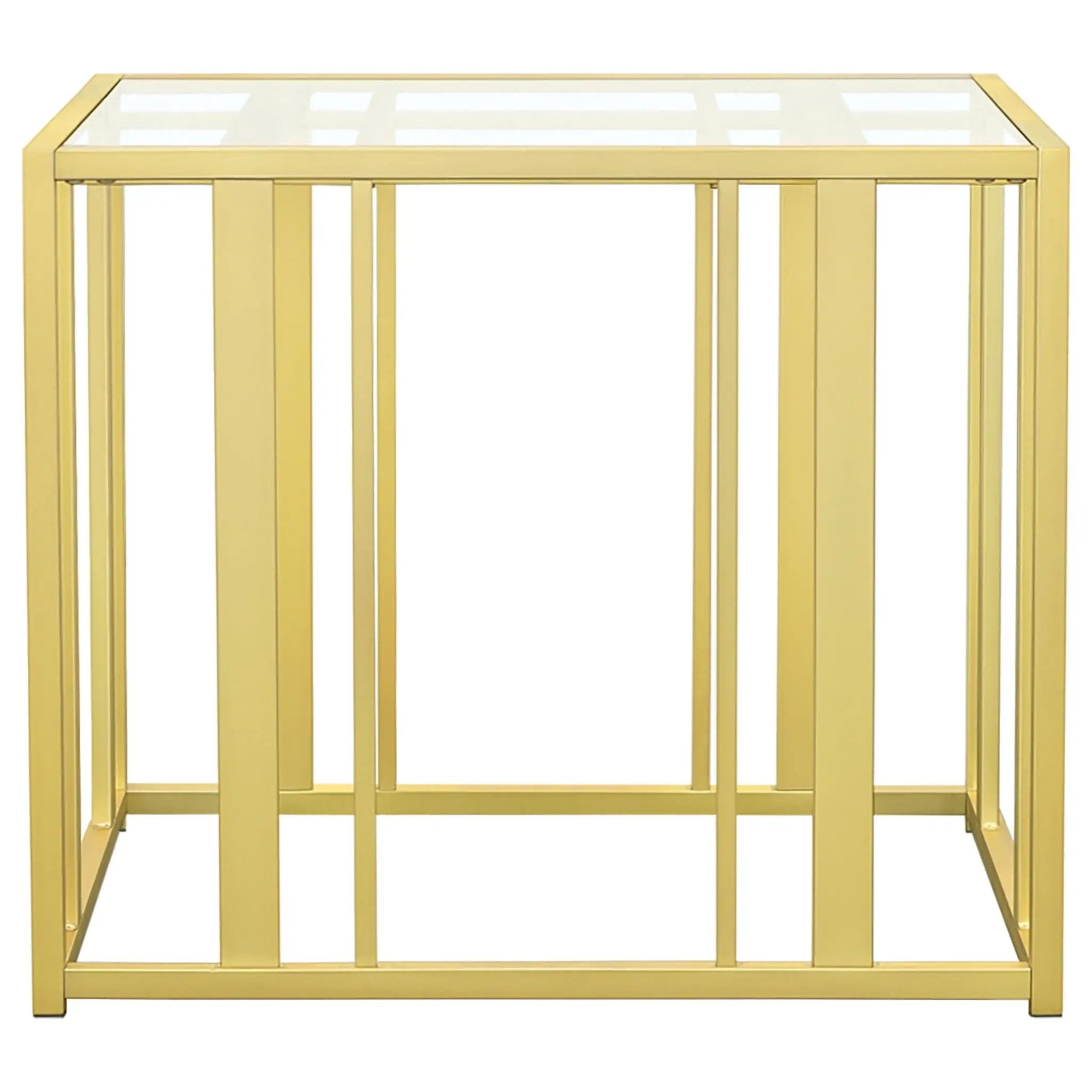 Adri 2-piece Coffee and End Table Set Matte Brass by Unique Piece Furniture