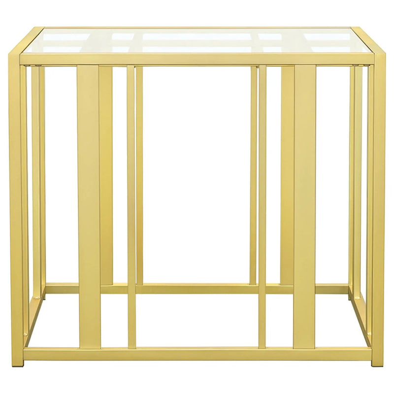 Adri 2-piece Coffee and End Table Set Matte Brass by Unique Piece Furniture