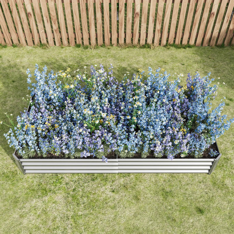 Raised Garden Bed Kit - Metal 7.6x3.7x0.98 ft by HouseOfZazla