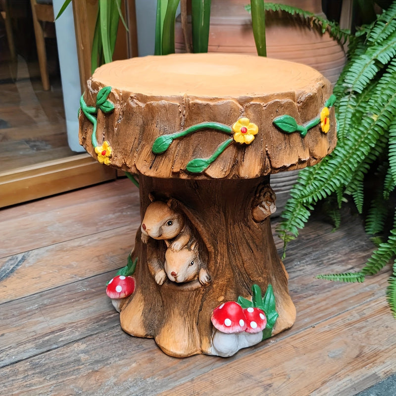 12.6" Resin Squirrel Garden Chair by HouseOfZazla