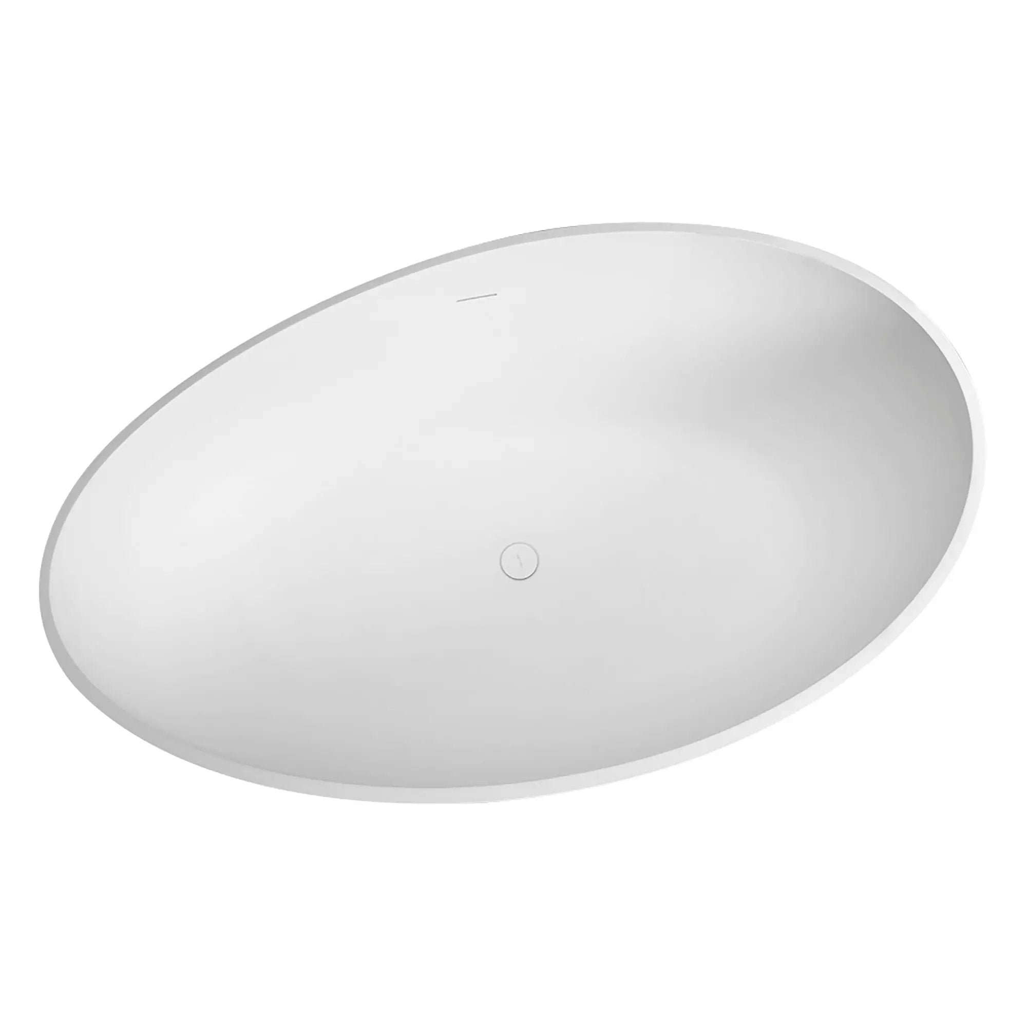 63" Premium Solid Surface Deep Soaking Bathtub by HouseOfZazla
