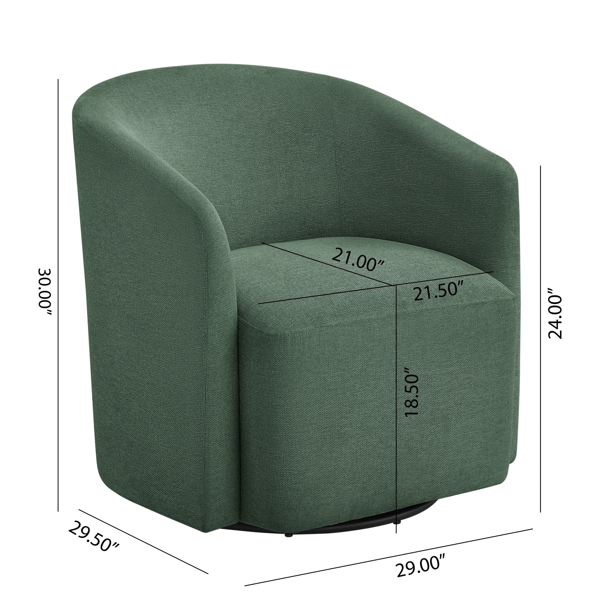 Ardena - Modern Swivel Barrel Chair by HouseOfZazla