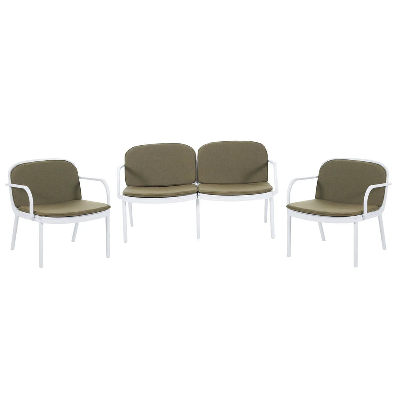 Luna Outdoor Patio 3 Pieces Chat Set by HouseOfZazla