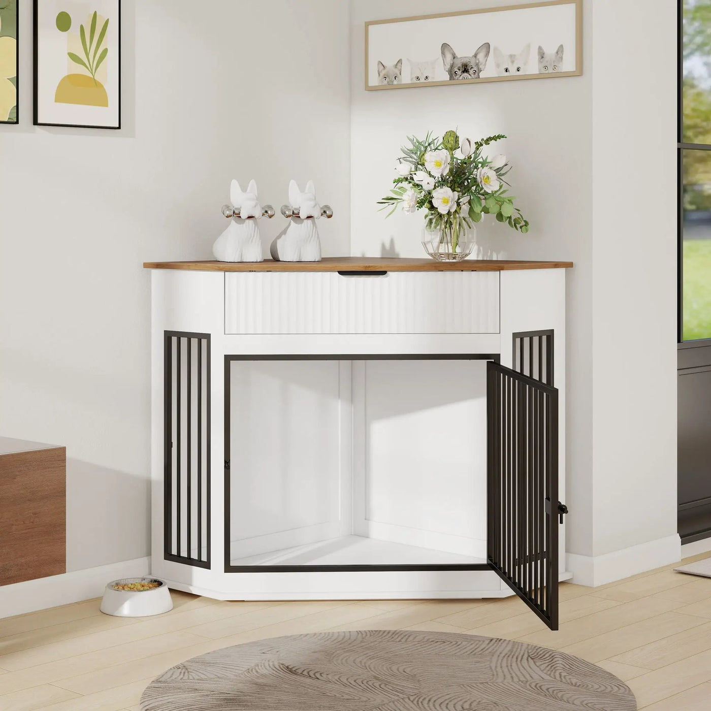Corner Dog Crate by HouseOfZazla