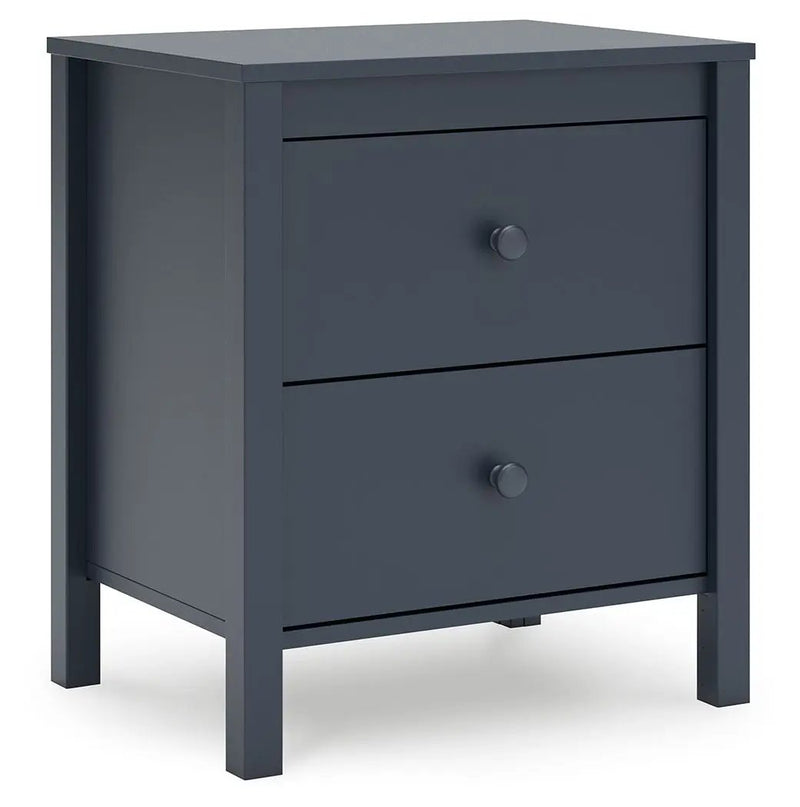 Simmenfort - Two Drawer Night Stand - Navy Blue by Unique Piece Furniture