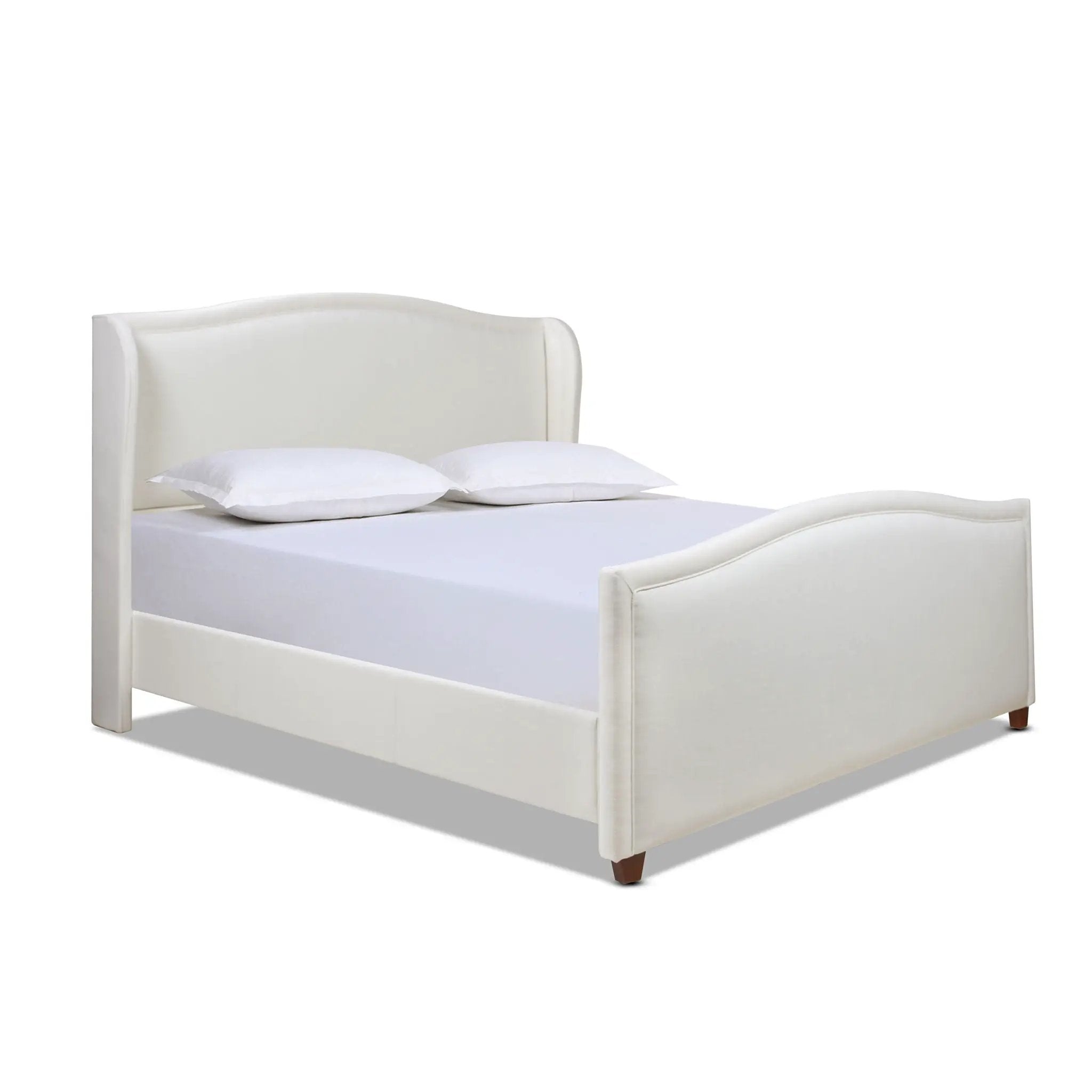Carmen - Upholstered Wingback Panel Bed Frame by HouseOfZazla