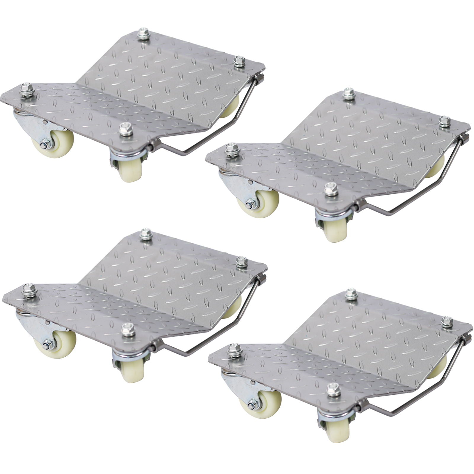 Heavy Duty Car Dolly Set, 6000Lbs Capacity, Metal Construction - Gray by HouseOfZazla