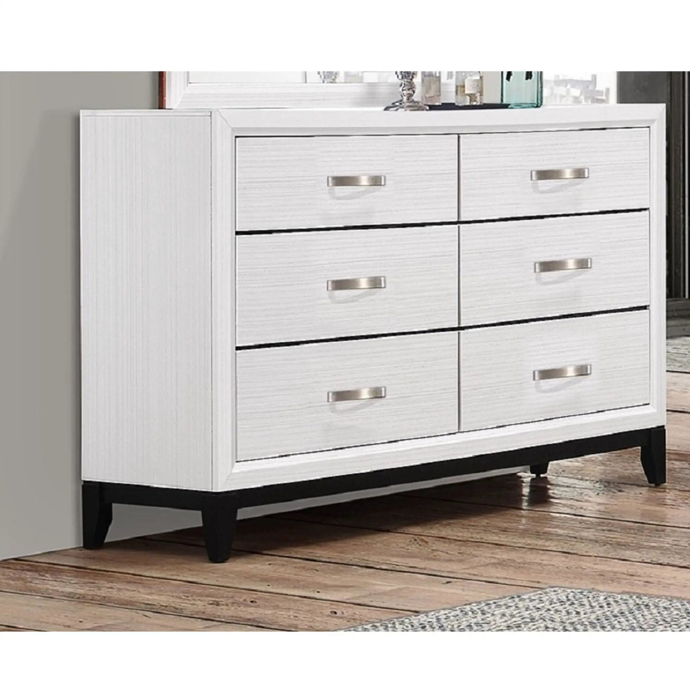 Contemporary 6 Drawer Dresser With Handles by HouseOfZazla