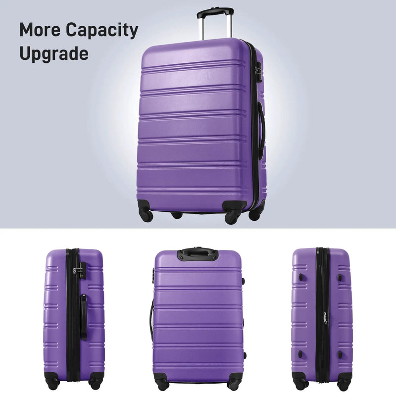 3 Piece Luggage Set Hardside Spinner Suitcase With Tsa Lock 20" 24" 28" Available by HouseOfZazla