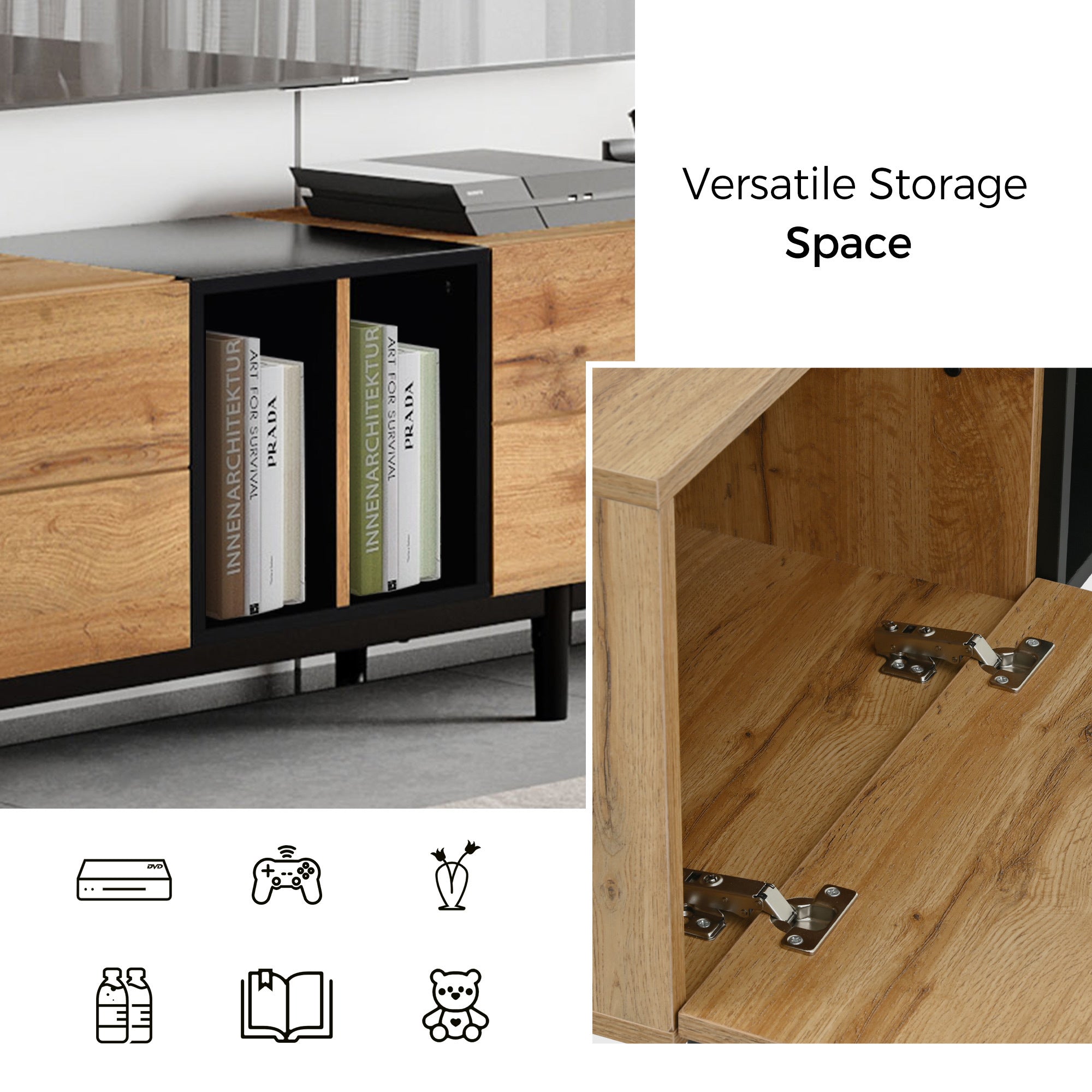 Modern Natural Wood color TV Stand by BLAKHOM
