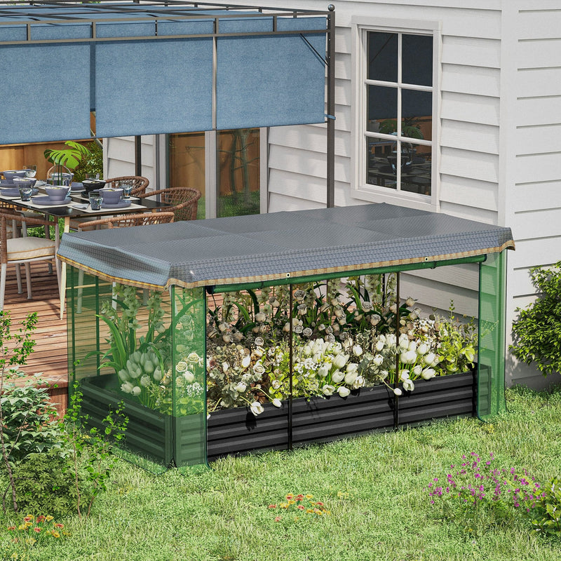 Galvanized Raised Garden Bed with Crop Cage and Shade Cloth, photo 9 of 10