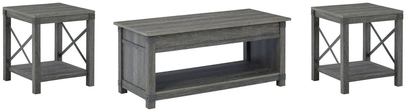 Freedan - 3 Pc. - Coffee Table, 2 End Tables - Grayish Brown by Unique Piece Furniture