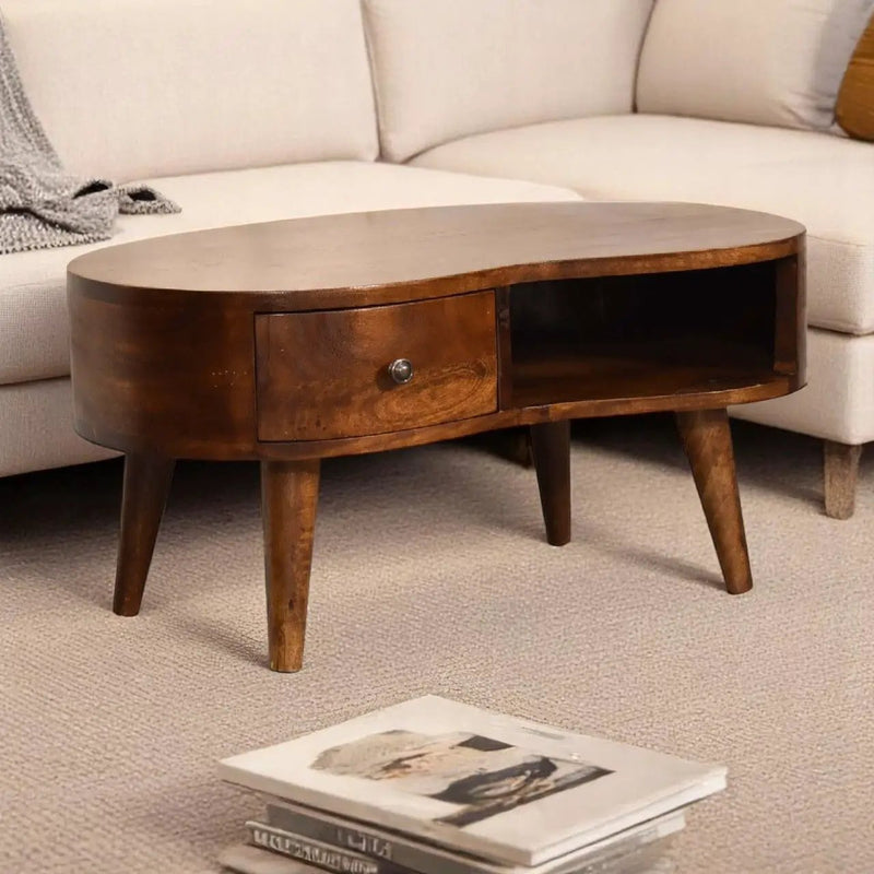 Wave Coffee Table With 1 Drawer by Unique Piece Furniture