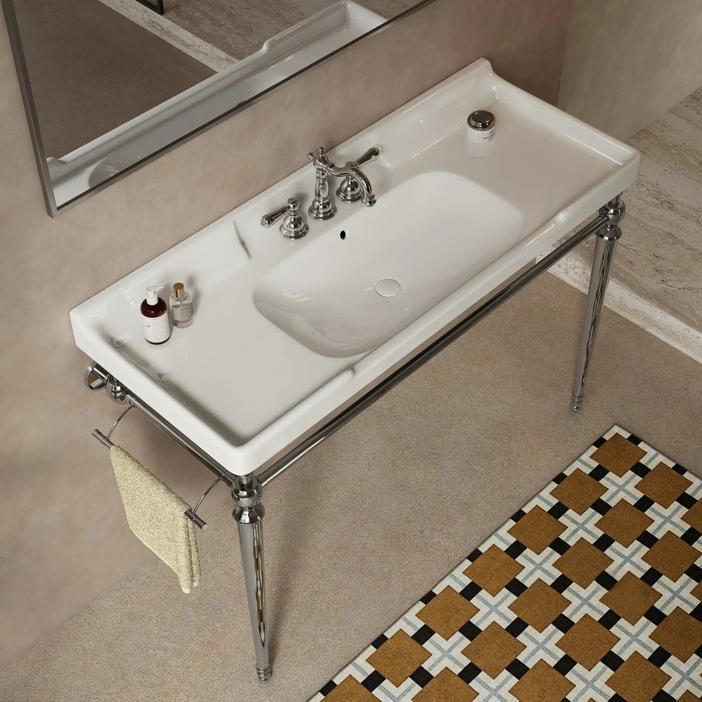 VICI 48" Bathroom Console Sink, Wall-Mounted by HouseOfZazla