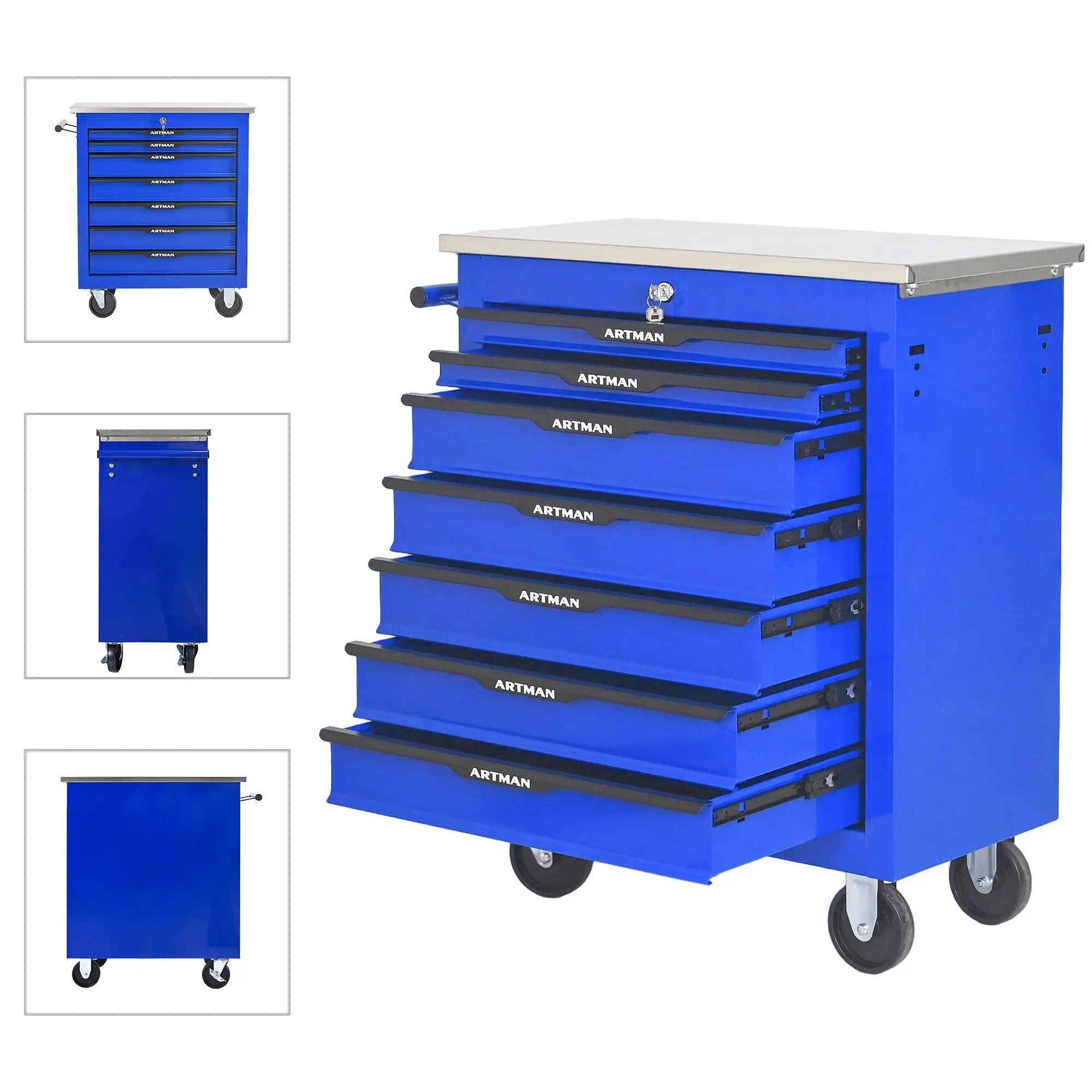 7 Drawers Multifunctional Tool Cart with Wheels by HouseOfZazla