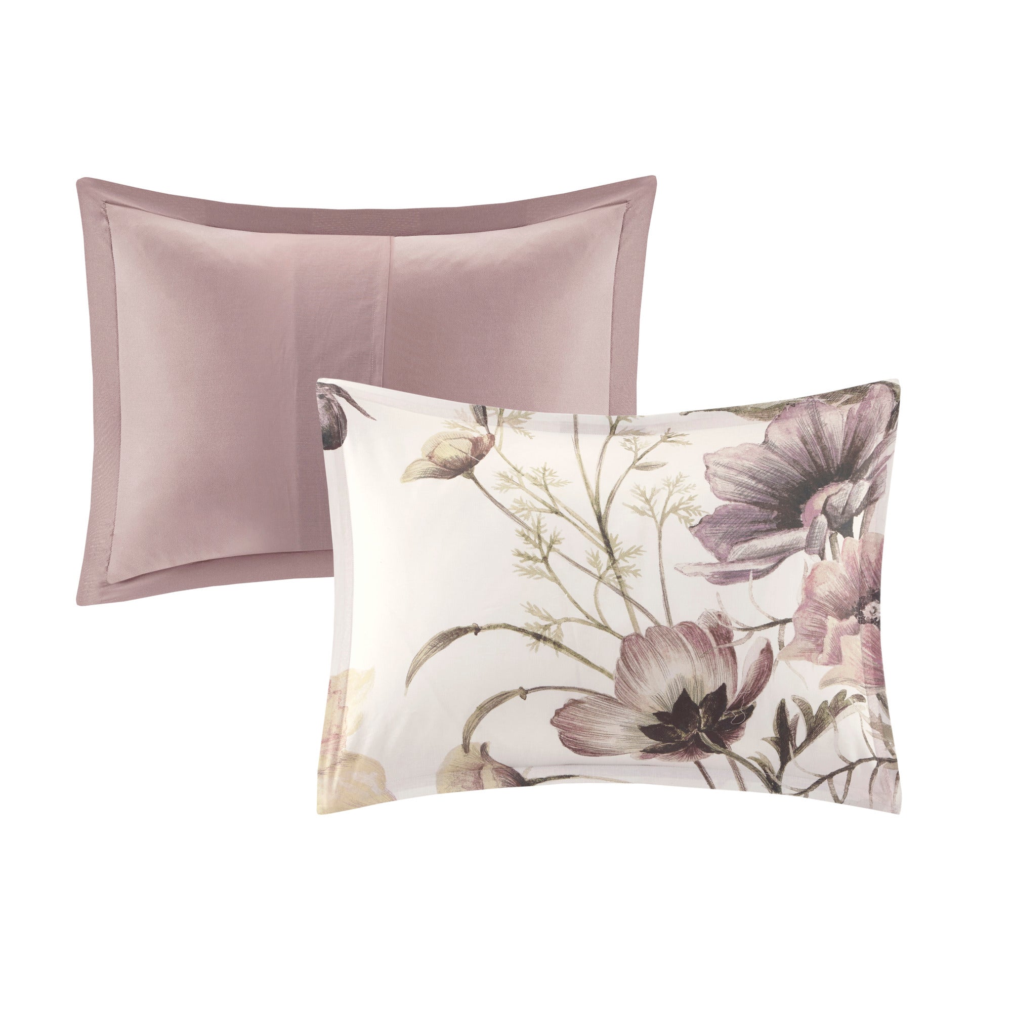 8 Piece Cotton Printed Comforter Set Blush California King by HouseOfZazla