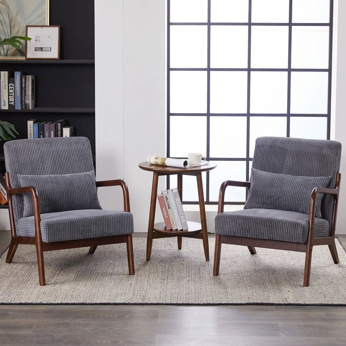 Accent Chair With Pillow And Wood Frame by HouseOfZazla