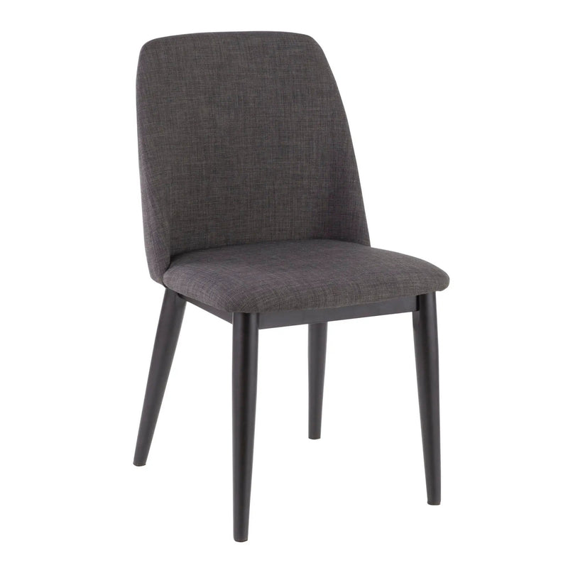 Tintori - Contemporary Dining Chair (Set of 2) - Charcoal by HouseOfZazla