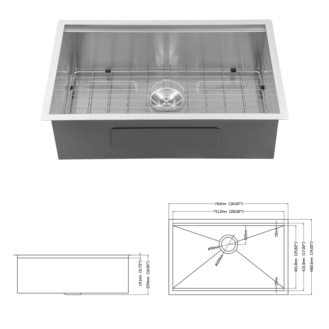 Single Bowl Undermount Workstation Kitchen Sink with Accessories by HouseOfZazla