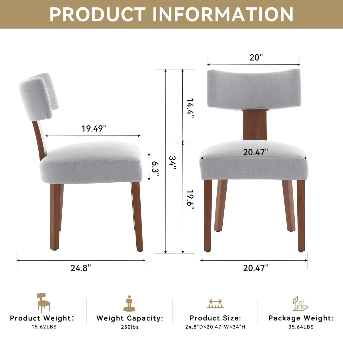 Set of 2 Dining Chairs by HouseOfZazla