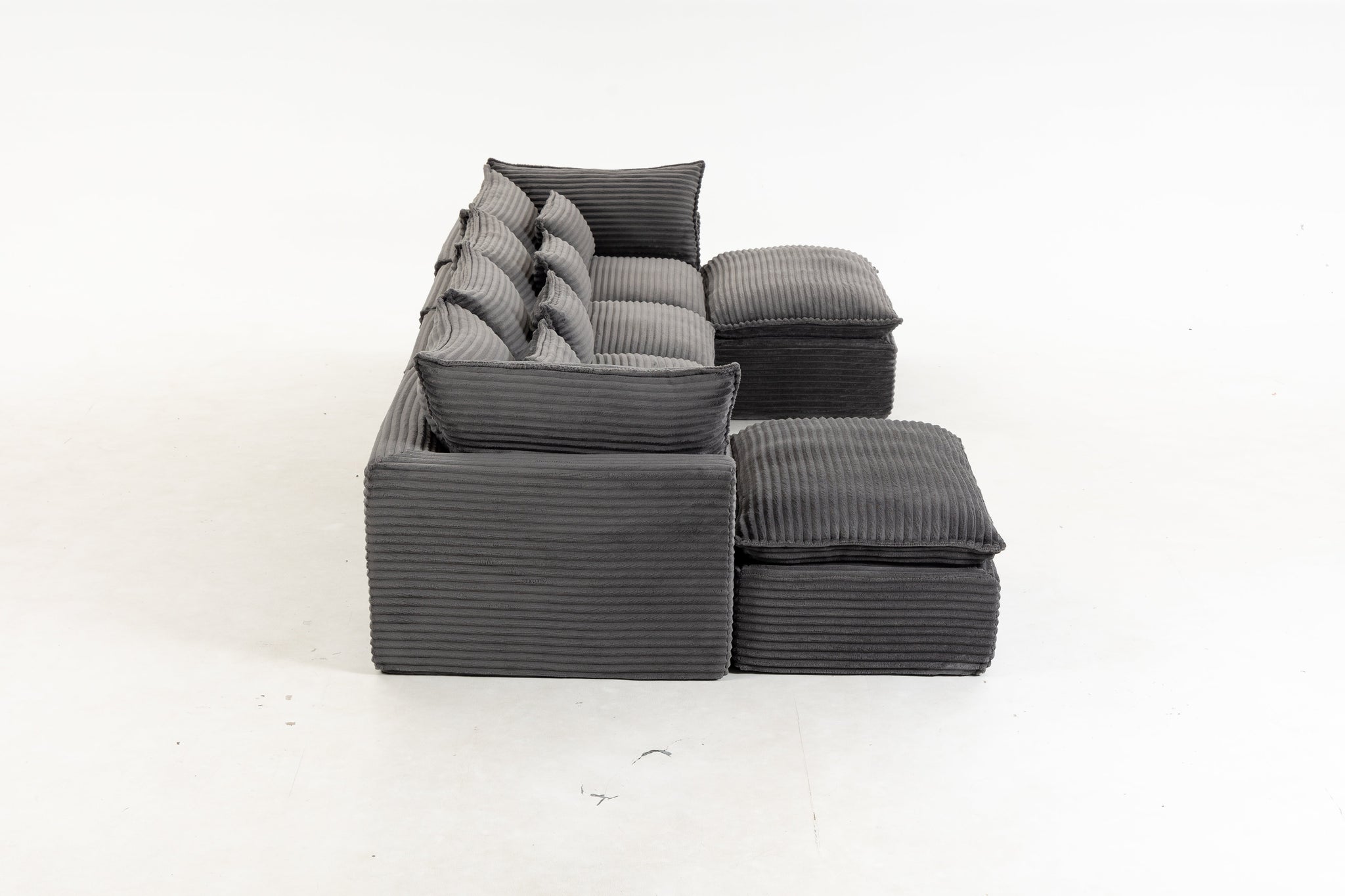 129.8" Width Cloud Couch Oversized Modular Sectional Sofa by HouseOfZazla