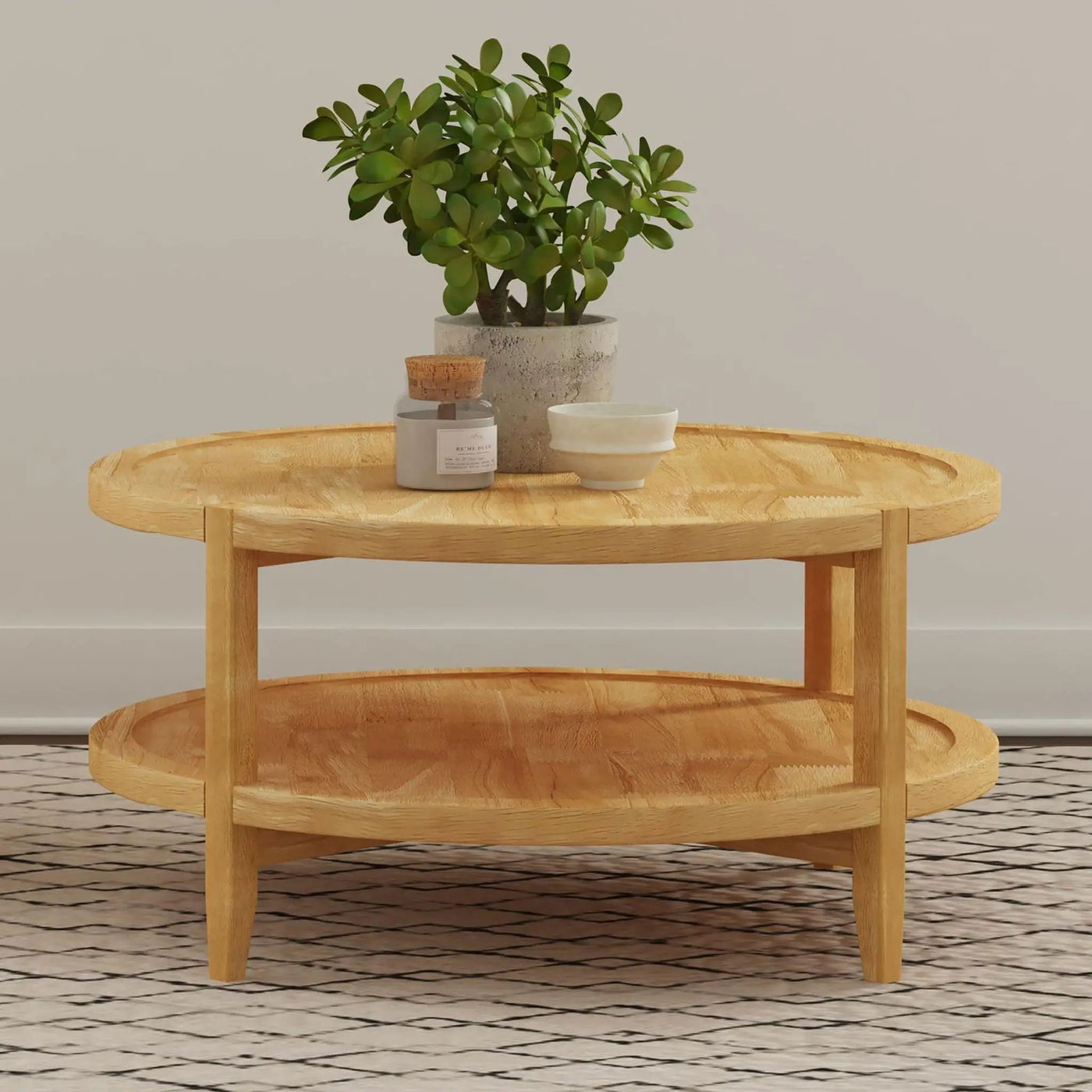 Isbell - Round Table With Storage Shelf by HouseOfZazla