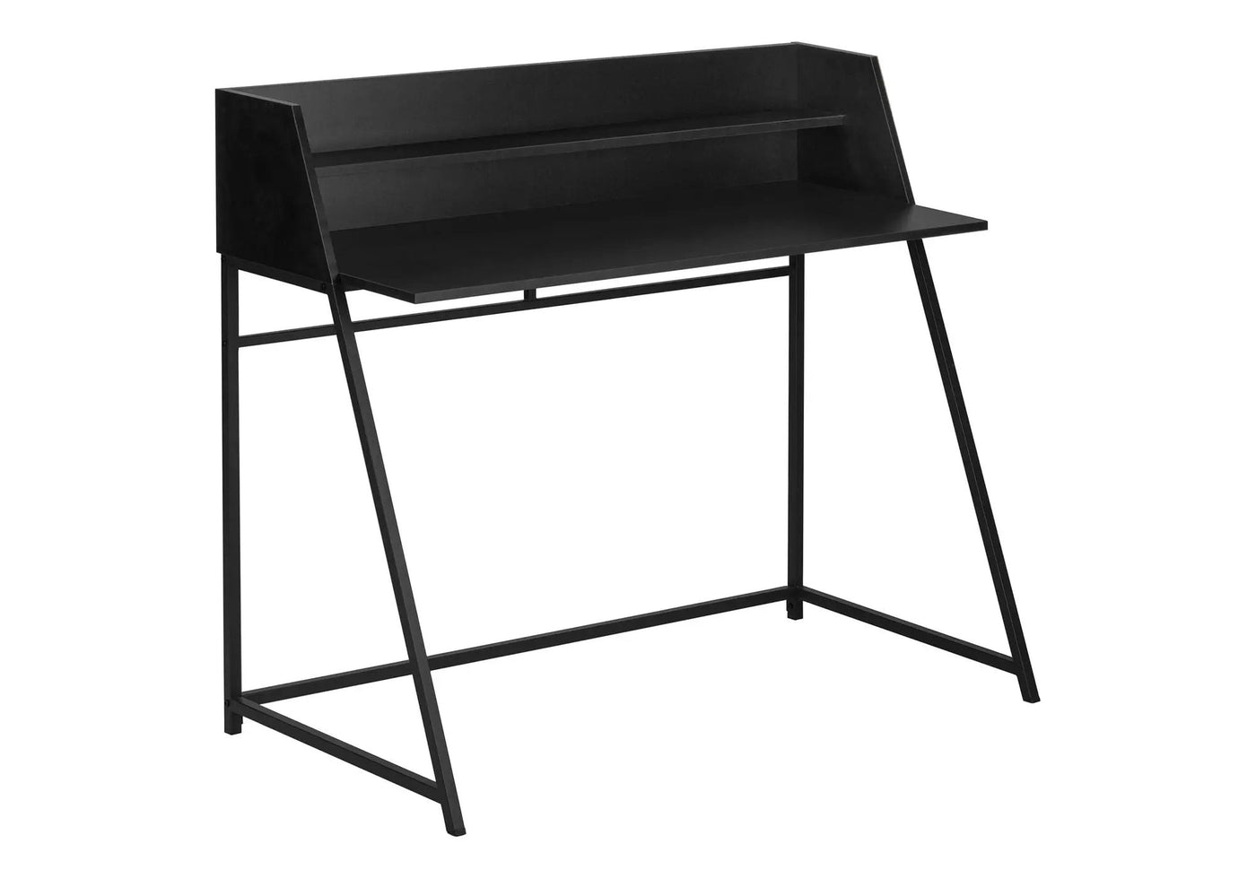 Computer Desk for Home Office Laptop with Storage Shelves, Contemporary & Modern by HouseOfZazla