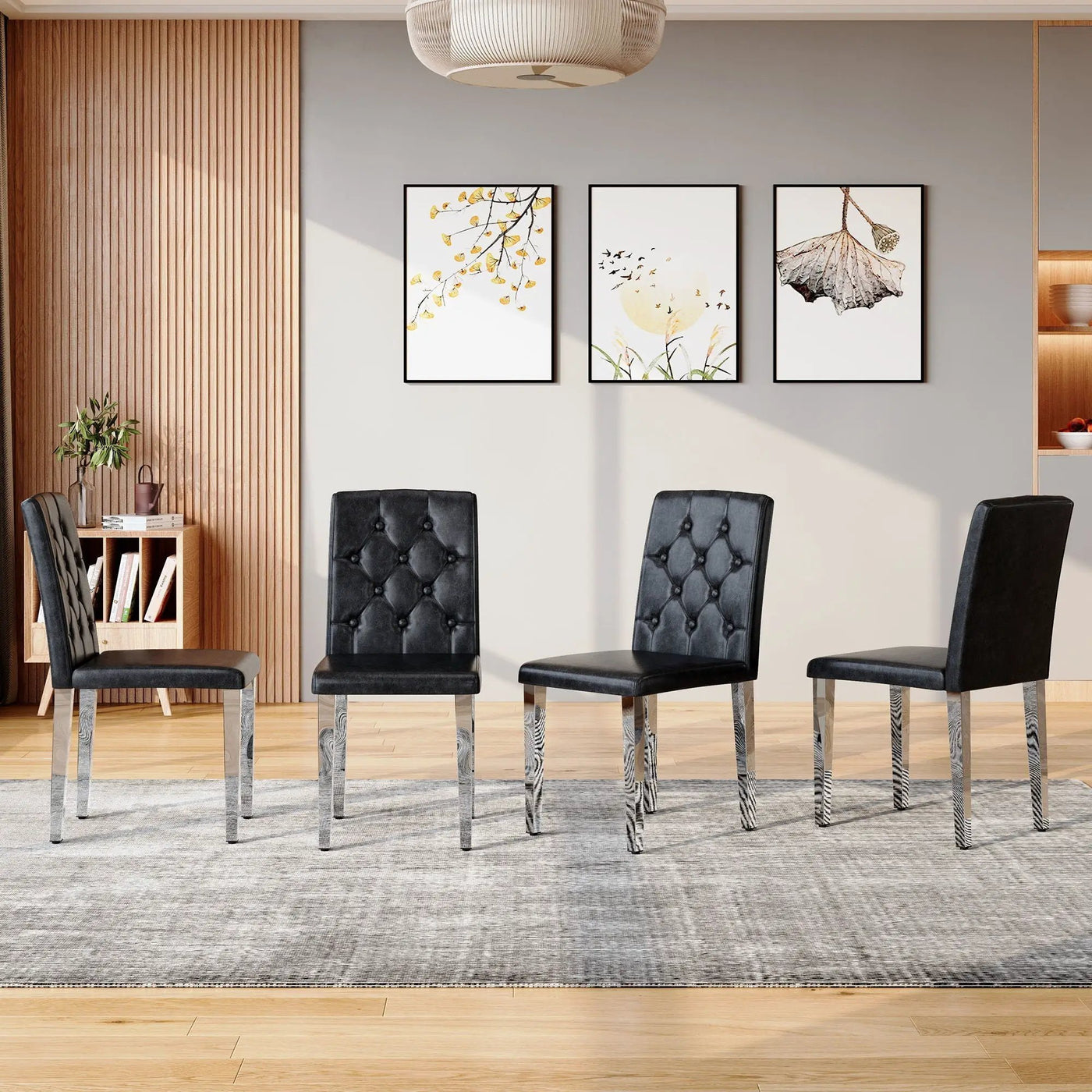 Dining Chairs With Ergonomic Buckle Backrest For Home by HouseOfZazla