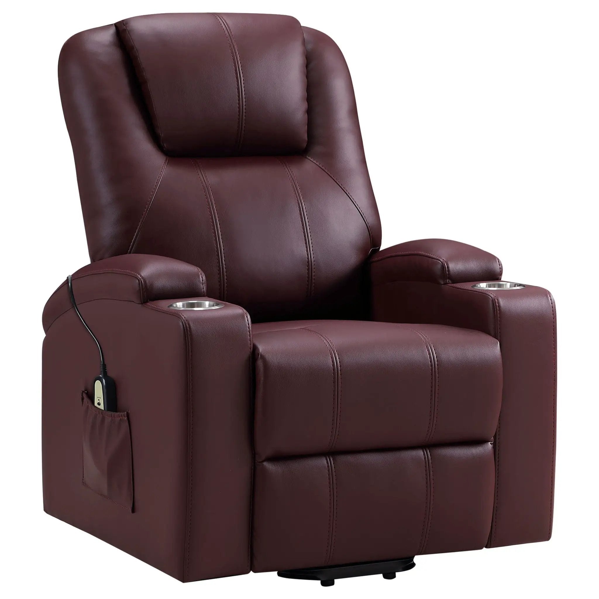 Macklin - Power Lift Massage Recliner With Heat And Dual Cupholders by HouseOfZazla