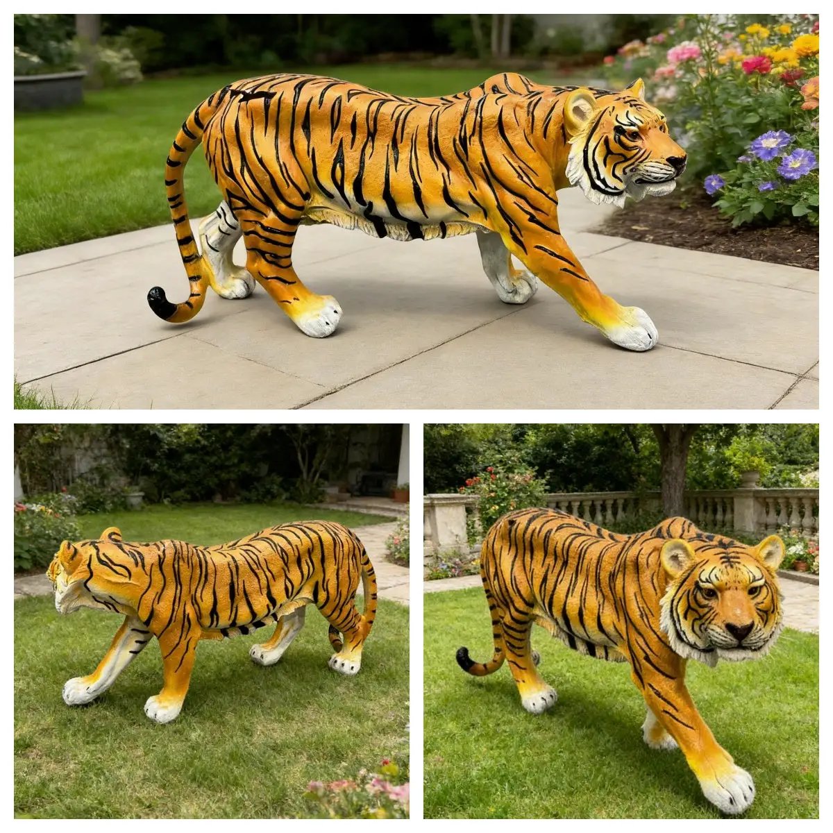 Simulated Tiger Resin Garden Statue by HouseOfZazla