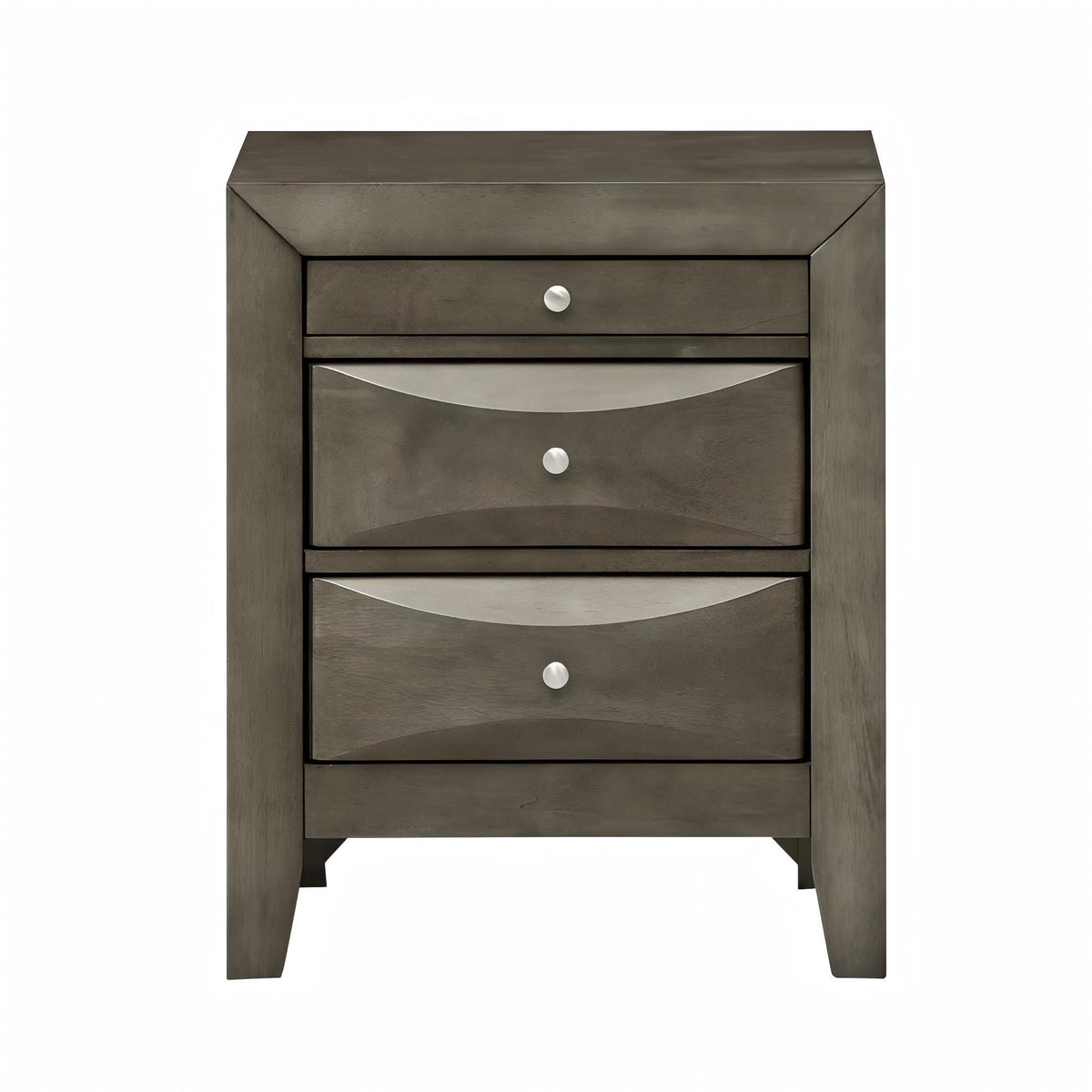 Modern Design Nightstand with Molded Resin & Veneer - Choice of Color