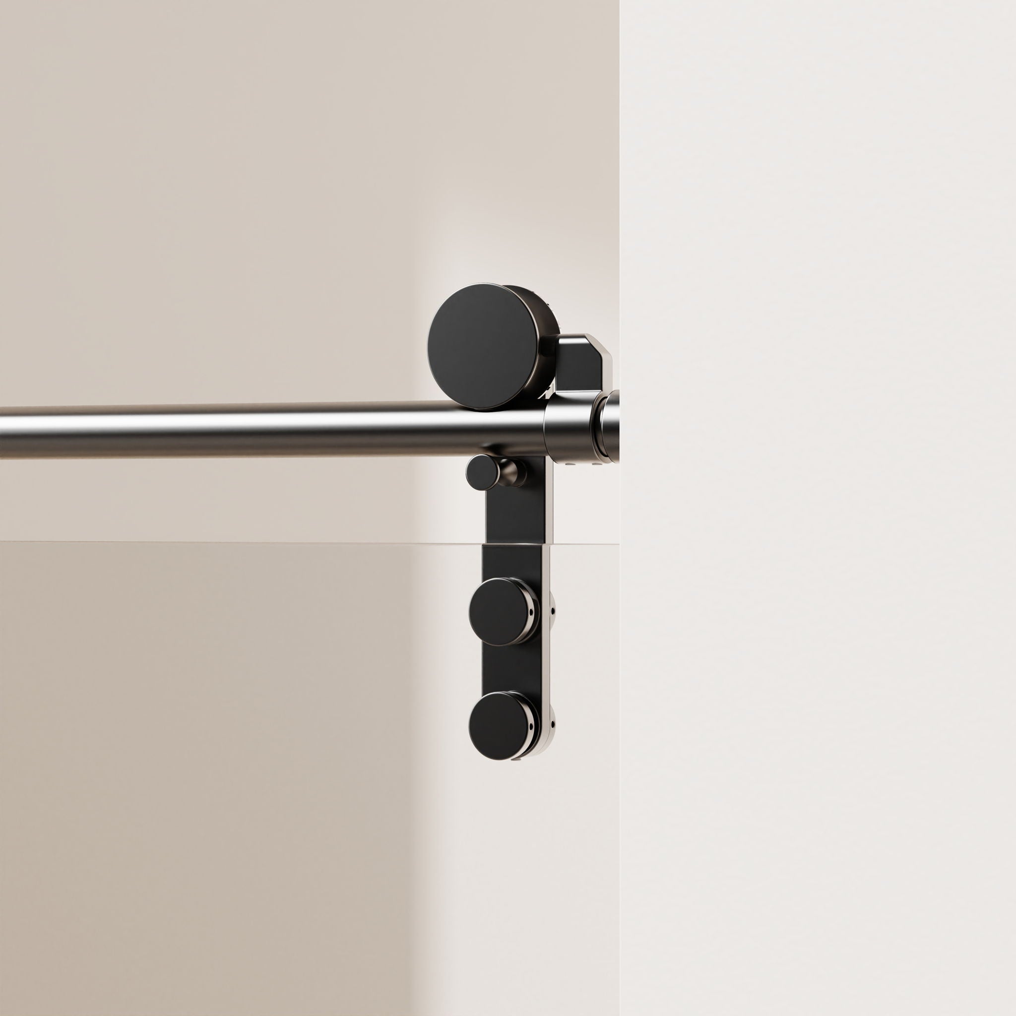 Frameless Single Sliding Shower Doors With Towel Rail & Handle by HouseOfZazla