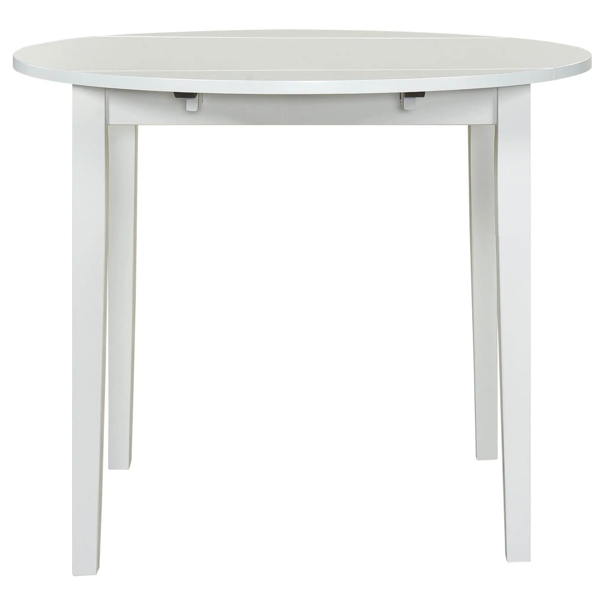 Bucknell 3-piece Round Drop Leaf Dining Table Set White by Unique Piece Furniture
