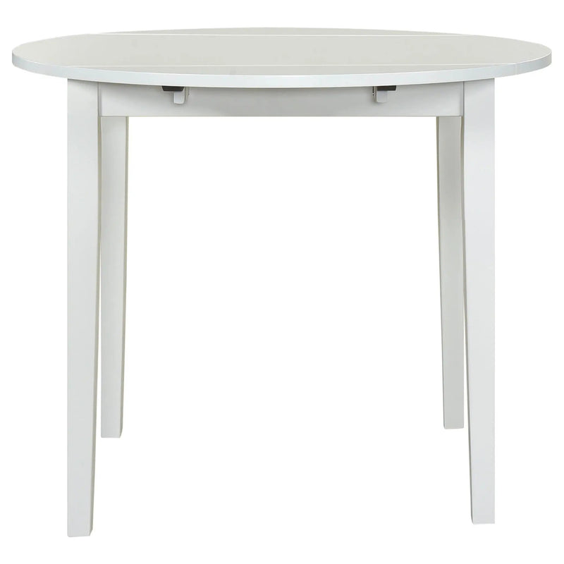 Bucknell 3-piece Round Drop Leaf Dining Table Set White by Unique Piece Furniture