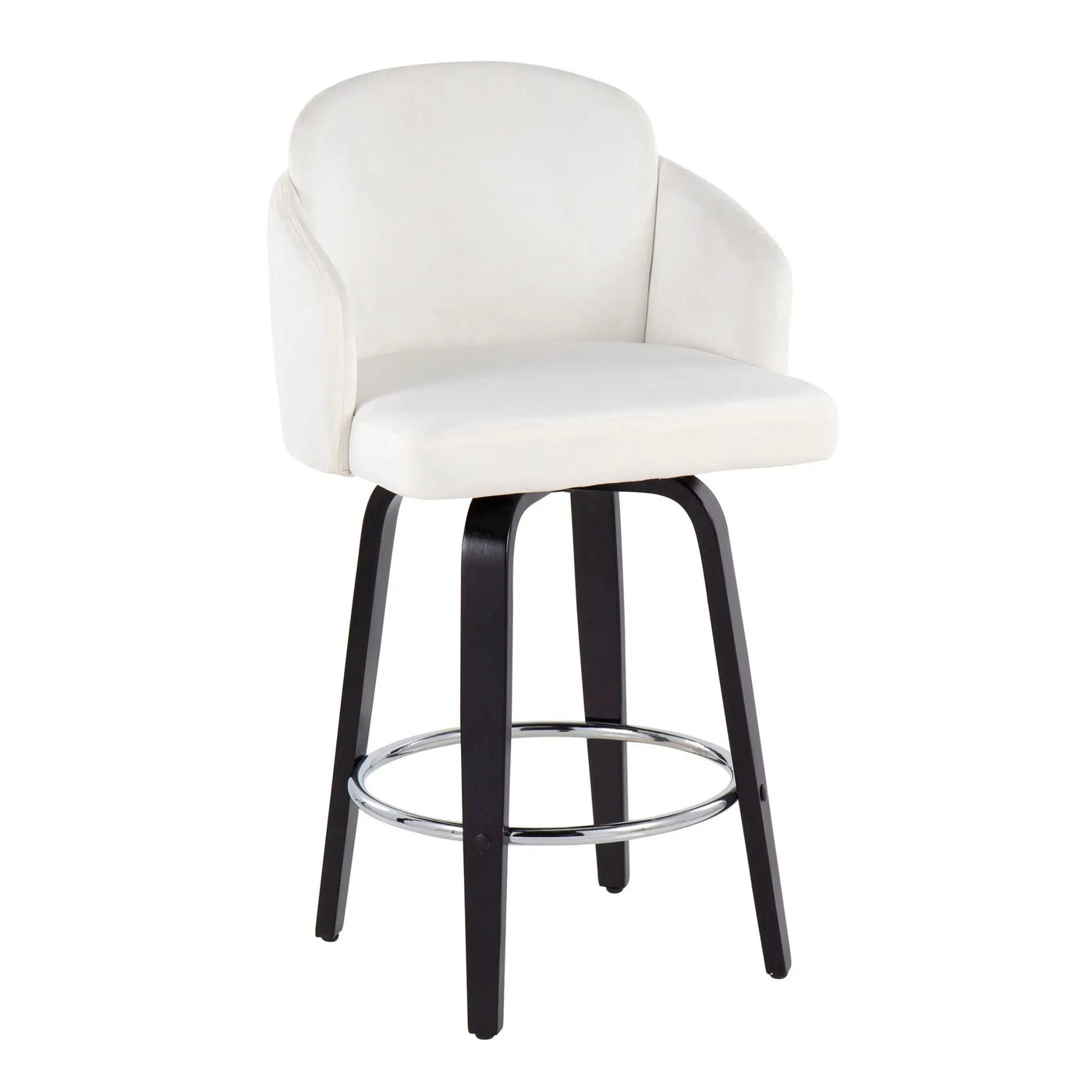 Dahlia - Contemporary Counter Stool Round Footrest (Set of 2) by HouseOfZazla